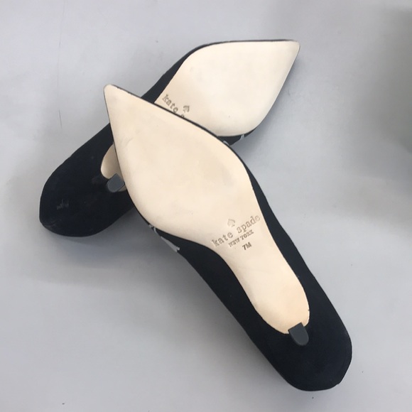 NWT,KATE SPADE Daze Kitten Heels Black\off White - Picture 7 of 15